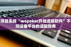 项目实战“wepoker开挂透视软件”不同设备平台的适配指南