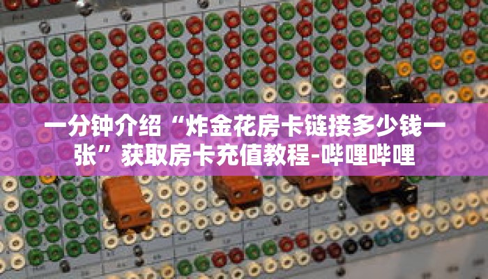 一分钟介绍“炸金花房卡链接多少钱一张”获取房卡充值教程-哔哩哔哩