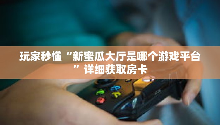 玩家秒懂“新蜜瓜大厅是哪个游戏平台”详细获取房卡