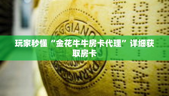 玩家秒懂“金花牛牛房卡代理”详细获取房卡 玩家秒懂“金花牛牛房卡代理”详细获取房卡