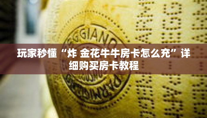 玩家秒懂“炸 金花牛牛房卡怎么充”详细购买房卡教程