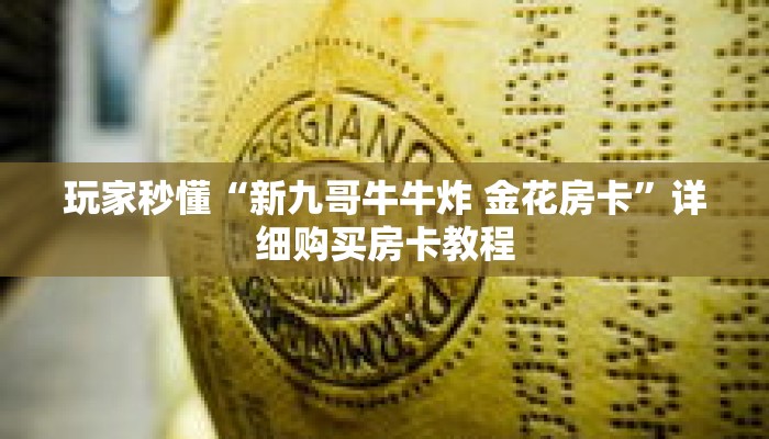玩家秒懂“新九哥牛牛炸 金花房卡”详细购买房卡教程