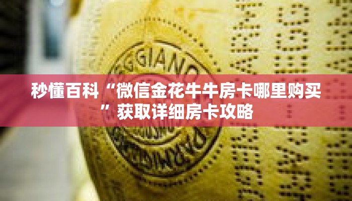 秒懂百科“微信金花牛牛房卡哪里购买”获取详细房卡攻略